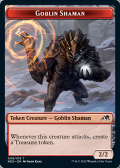Samurai // Goblin Shaman Double-Sided Token [Kamigawa: Neon Dynasty Tokens]-2