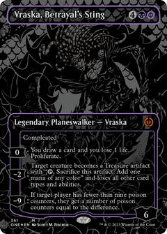 Vraska, Betrayal's Sting (Oil Slick Raised Foil) [Phyrexia: All Will Be One]-1