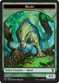Beast (013) // Plant Double-Sided Token [Commander 2018 Tokens]-1