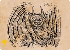 Cloister Gargoyle (Showcase) Art Card (Gold-Stamped Signature) [Dungeons & Dragons: Adventures in the Forgotten Realms Art Series]-1