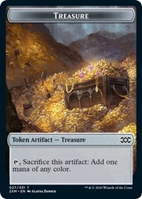 Treasure // Wurm (029) Double-Sided Token [Double Masters Tokens]-1
