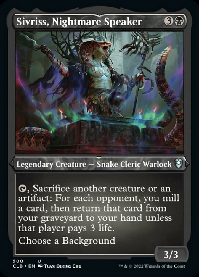 Sivriss, Nightmare Speaker (Foil Etched) [Commander Legends: Battle for Baldur's Gate]-1