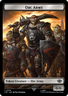 Orc Army (0019) // Food (0024) Double-Sided Token (Surge Foil) [The Lord of the Rings: Tales of Middle-Earth Tokens]-1