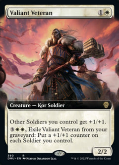 Valiant Veteran (Extended Art) [Dominaria United]-1