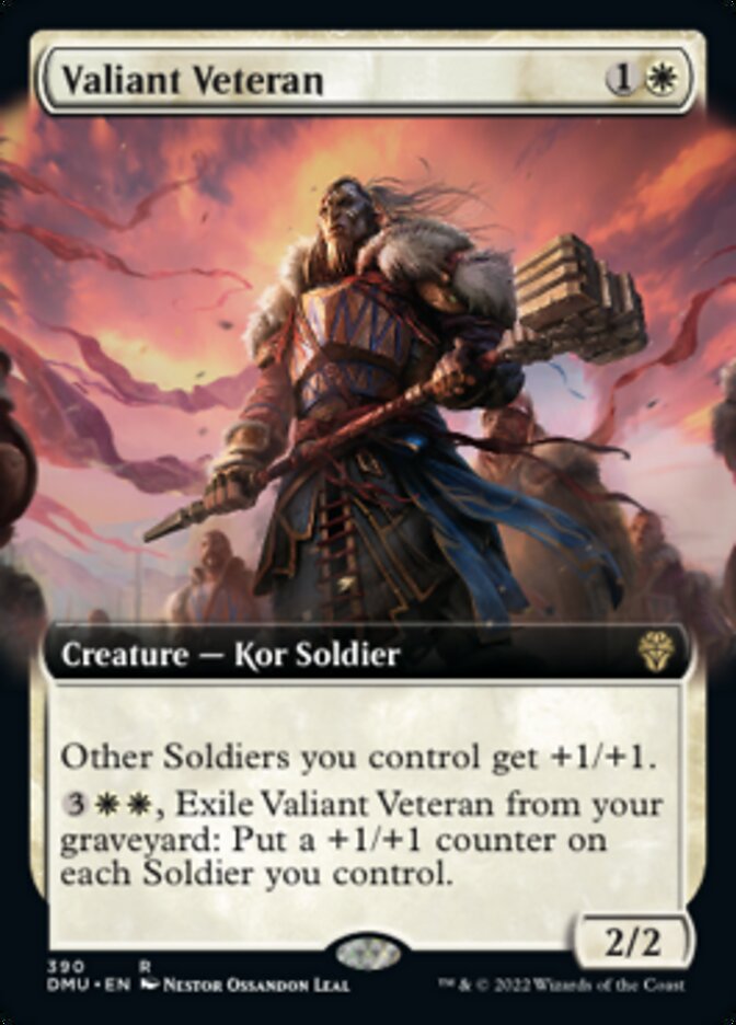 Valiant Veteran (Extended Art) [Dominaria United]-1