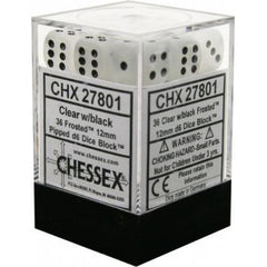 CHX 27801 Frosted 12mm d6 Clear/Black Block (36)-1