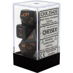 CHX 25420 Opaque Polyhedral Dark Grey/Copper 7-Die Set-1
