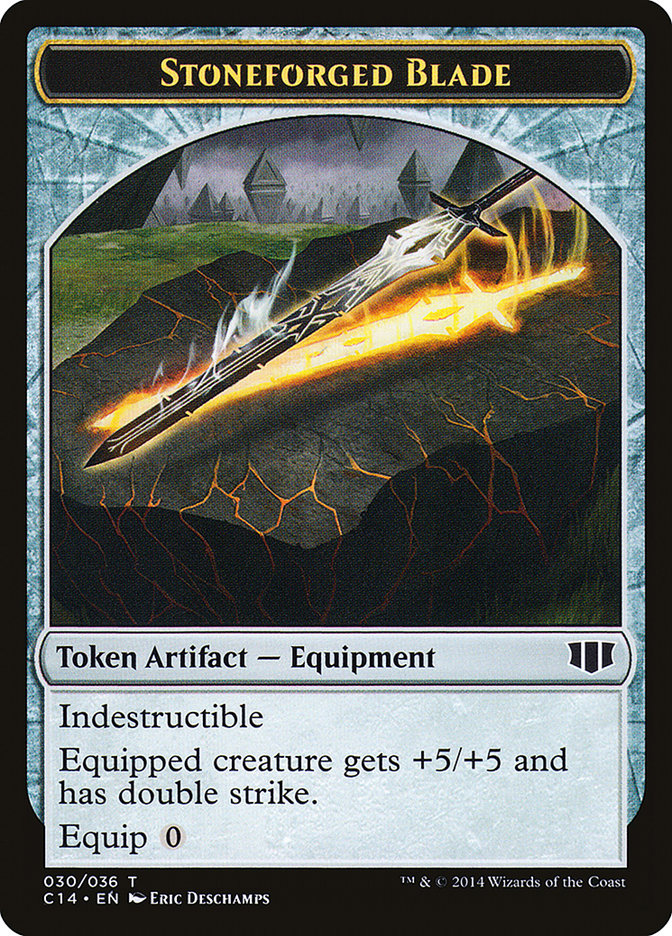 Stoneforged Blade // Germ Double-Sided Token [Commander 2014 Tokens]-1