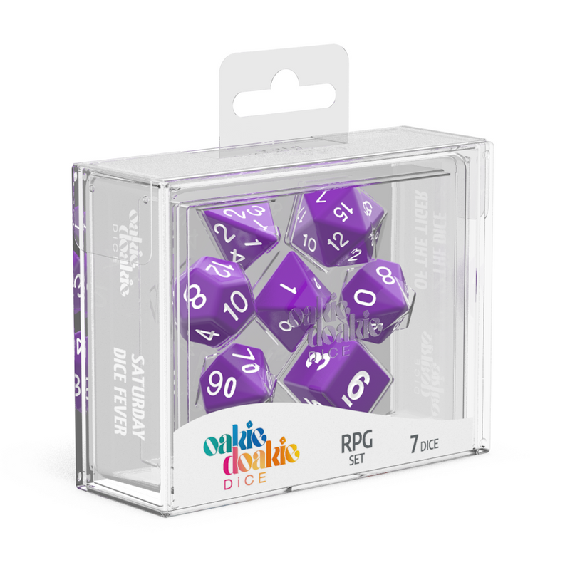 Oakie Doakie Dice RPG Set Solid - Purple (7)-1