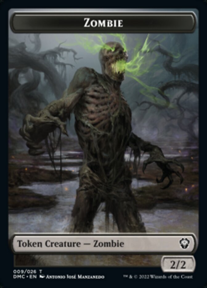 Bird (002) // Zombie Double-Sided Token [Dominaria United Tokens]-2