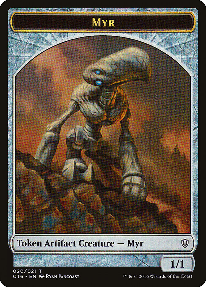Myr // Bird (002) Double-Sided Token [Commander 2016 Tokens]-1