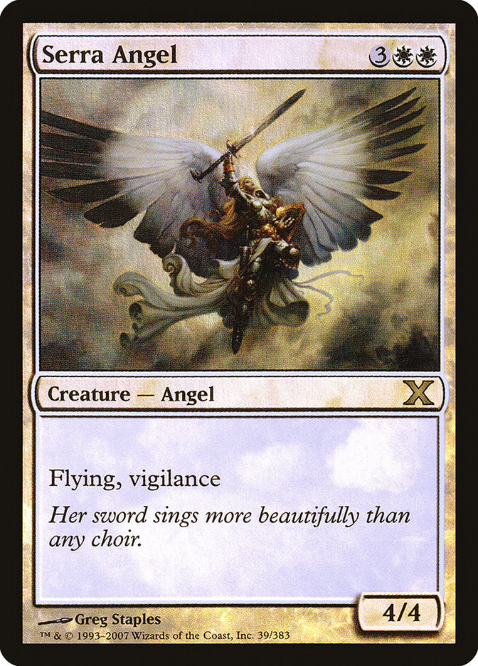 Serra Angel (Premium Foil) [Tenth Edition]-1