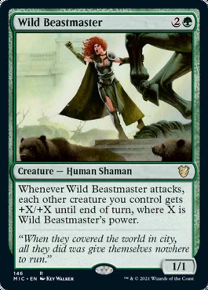 Wild Beastmaster [Innistrad: Midnight Hunt Commander]-1