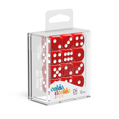 Oakie Doakie Dice D6 16 mm Solid - Red (12)-1