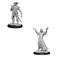 WizKids Deep Cuts Unpainted Miniatures Plague Doctory & Cultist-1