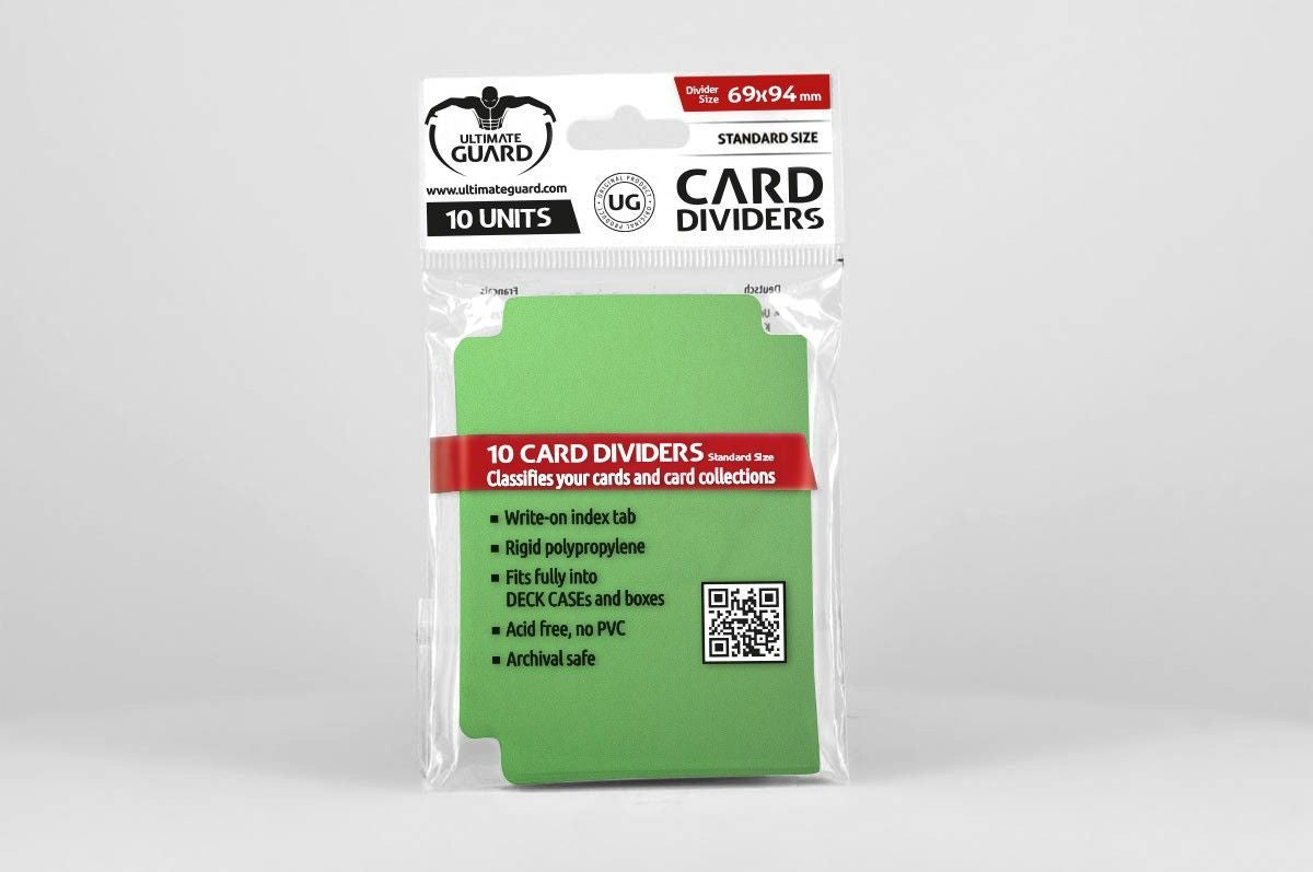 Ultimate Guard Card Dividers Standard Size Green (10)