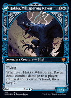 Alrund, God of the Cosmos // Hakka, Whispering Raven (Showcase) [Kaldheim]-2