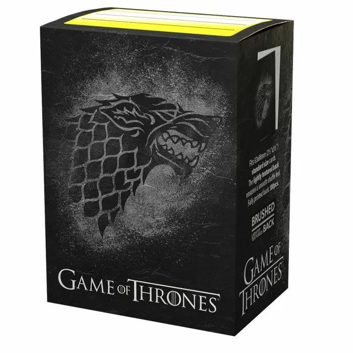 Sleeves - Dragon Shield - Box 100 - Brushed Art - Game of Thrones House Stark-1
