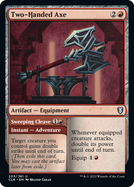Two-Handed Axe // Sweeping Cleave [Commander Legends: Battle for Baldur's Gate]-1