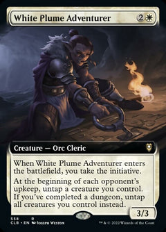 White Plume Adventurer (Extended Art) [Commander Legends: Battle for Baldur's Gate]-1
