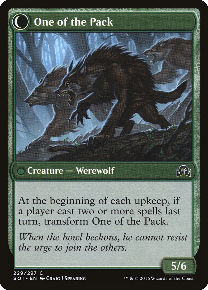 Solitary Hunter // One of the Pack [Shadows over Innistrad]-2