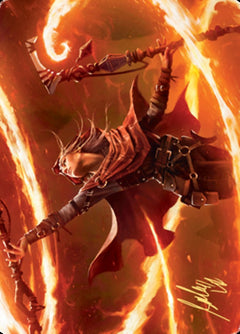 Magmatic Channeler Art Card (Gold-Stamped Signature) [Zendikar Rising Art Series]-1