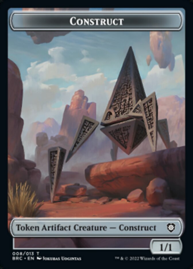 Construct (008) // Phyrexian Myr Double-Sided Token [The Brothers' War Commander Tokens]-1