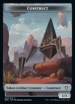 Construct (008) // Phyrexian Myr Double-Sided Token [The Brothers' War Commander Tokens]-1