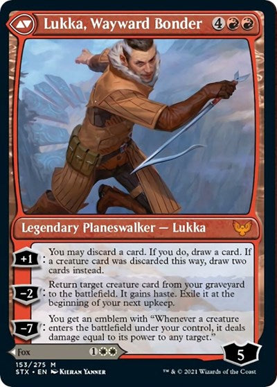 Mila, Crafty Companion // Lukka, Wayward Bonder [Strixhaven: School of Mages Prerelease Promos]-2