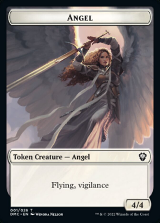 Bird (002) // Angel Double-Sided Token [Dominaria United Tokens]-2