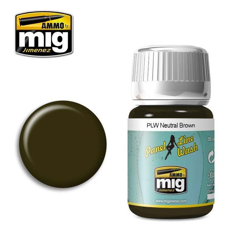 Ammo by MIG Panel Line Wash Neutral Brown 35ml-1