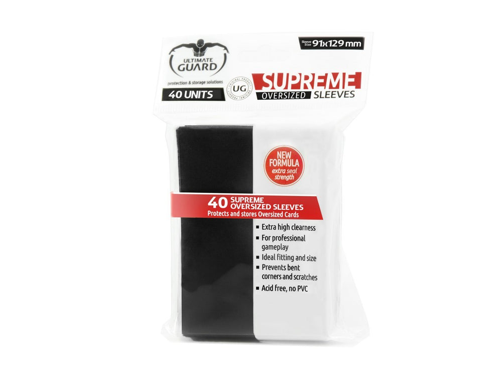 Ultimate Guard Supreme Sleeves Oversized Black Standard (40)