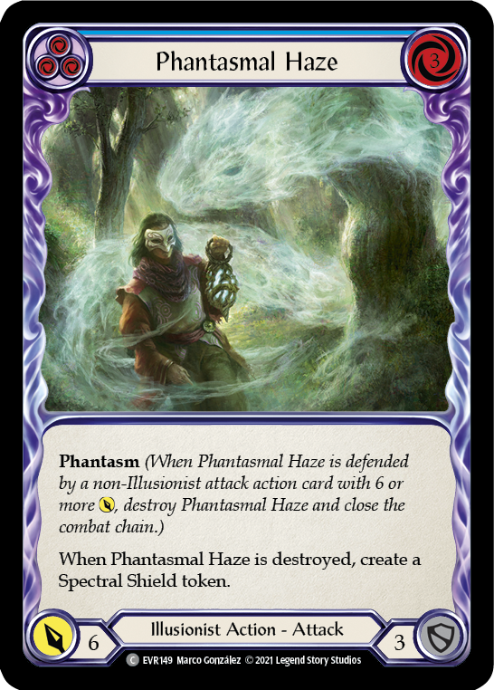 Phantasmal Haze (Blue) [EVR149] (Everfest)  1st Edition Rainbow Foil-1