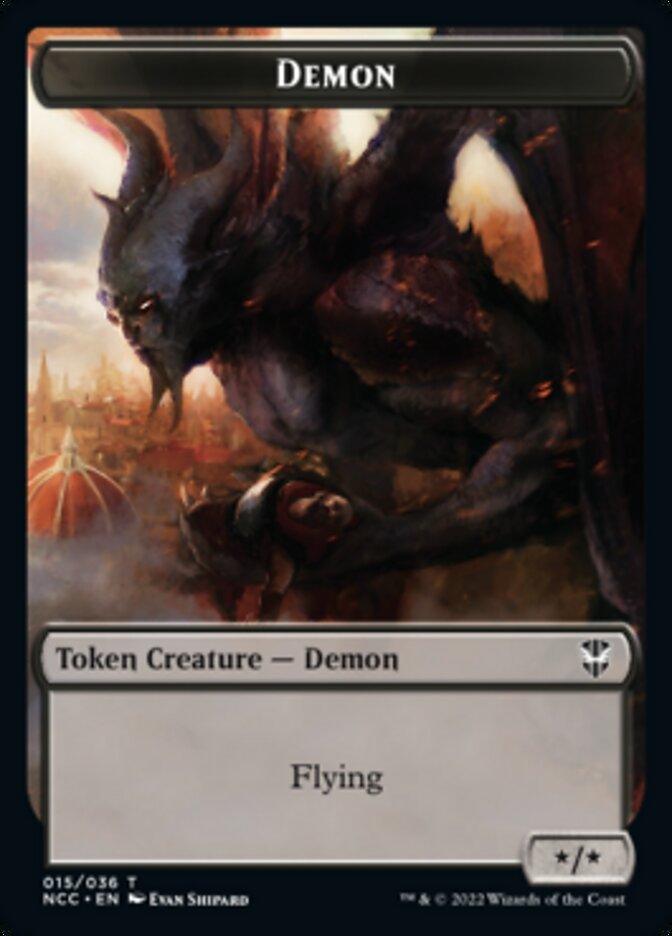 Demon // Copy Double-Sided Token [Streets of New Capenna Commander Tokens]-1