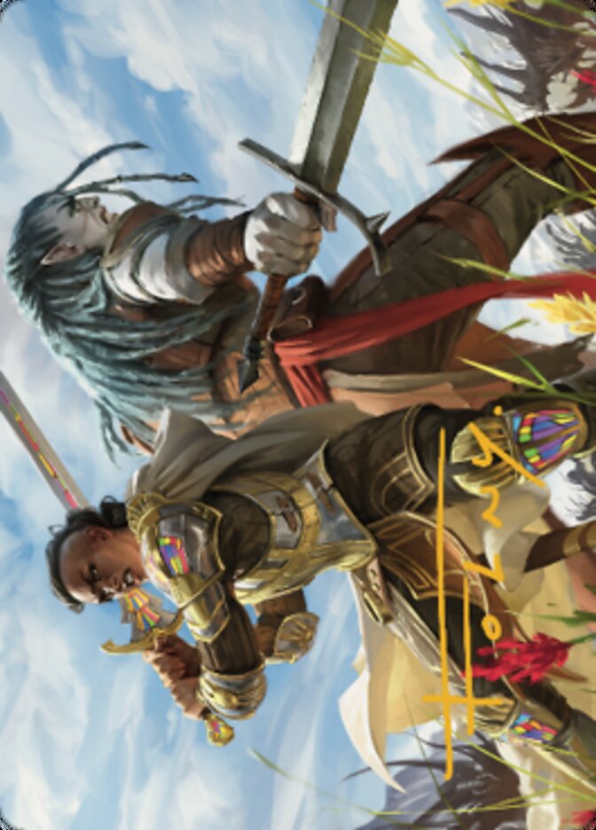 Join Forces Art Card (Gold-Stamped Signature) [Dominaria United Art Series]-1