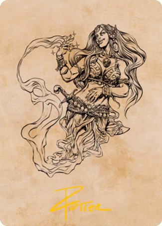 Djinni Windseer (Showcase) Art Card (Gold-Stamped Signature) [Dungeons & Dragons: Adventures in the Forgotten Realms Art Series]-1