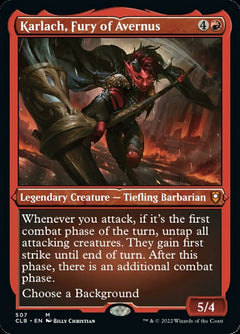 Karlach, Fury of Avernus (Foil Etched) [Commander Legends: Battle for Baldur's Gate]-1