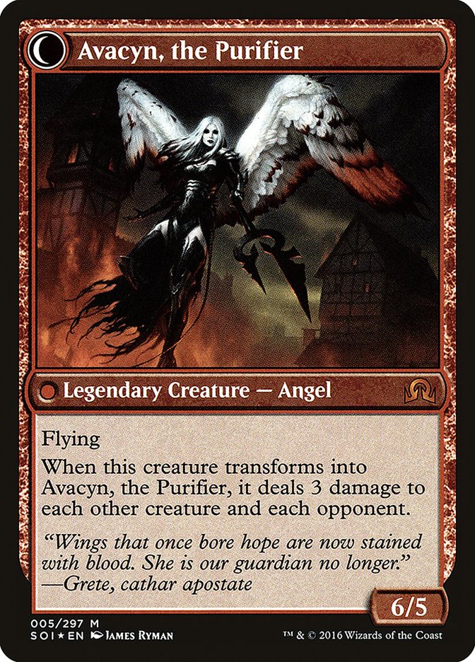Archangel Avacyn // Avacyn, the Purifier [Shadows over Innistrad Prerelease Promos]-2