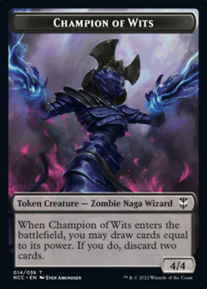 Tentacle // Champion of Wits Double-Sided Token [Streets of New Capenna Commander Tokens]-2