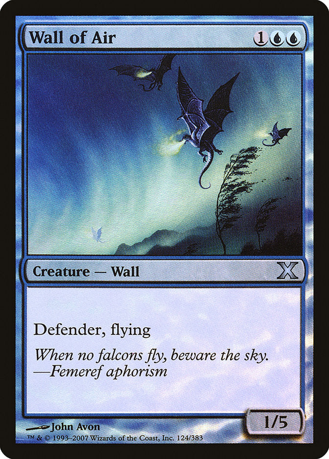 Wall of Air (Premium Foil) [Tenth Edition]-1