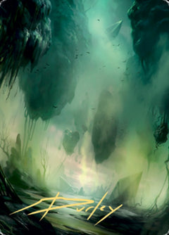 Swamp 1 Art Card (Gold-Stamped Signature) [Zendikar Rising Art Series]-1