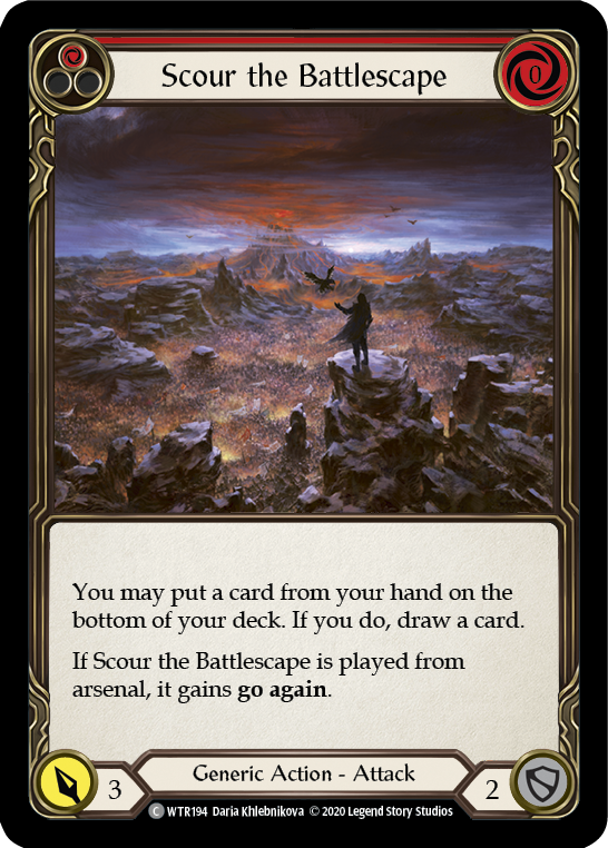 Scour the Battlescape (Red) [U-WTR194] (Welcome to Rathe Unlimited)  Unlimited Rainbow Foil-1