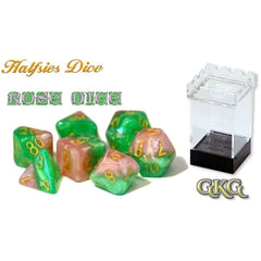 Halfsies Dice Rose Dice with Upgraded Dice Case-1