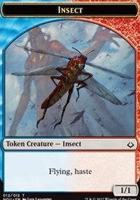 Insect // Zombie Double-Sided Token [Hour of Devastation Tokens]-1