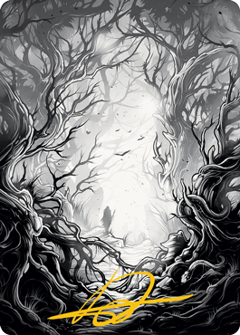 Forest 1 Art Card (Gold-Stamped Signature) [Innistrad: Midnight Hunt Art Series]-1