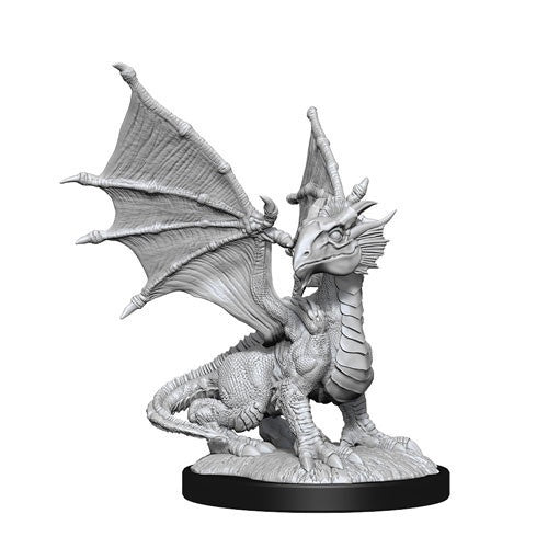 D&D Nolzurs Marvelous Unpainted Miniatures Silver Dragon Wyrmling & Female Halfling-1