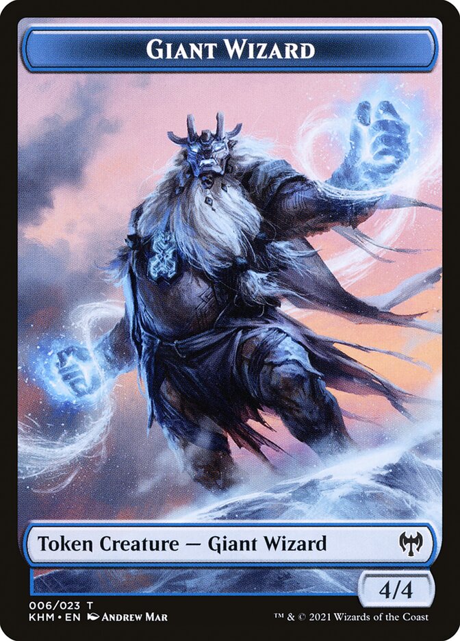 Dwarf Berserker // Giant Wizard Double-Sided Token [Kaldheim Tokens]-2