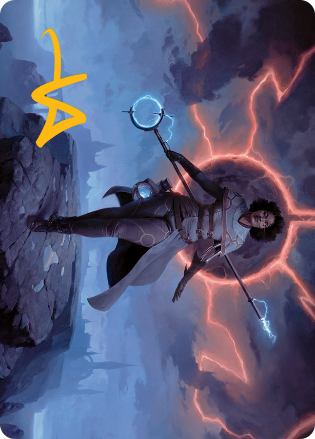 Rona, Herald of Invasion Art Card (Gold-Stamped Signature) [March of the Machine Art Series]-1