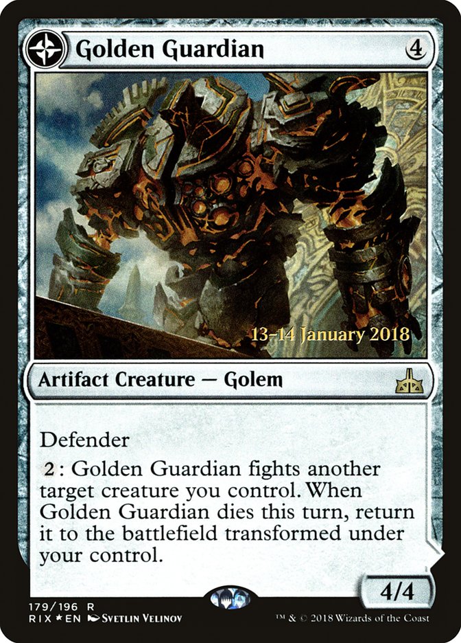Golden Guardian // Gold-Forge Garrison [Rivals of Ixalan Prerelease Promos]-1