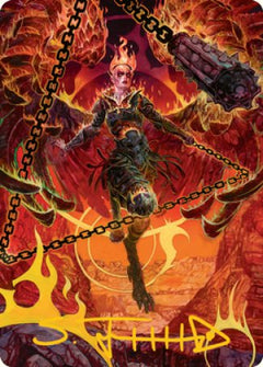 Zariel, Archduke of Avernus Art Card (Gold-Stamped Signature) [Dungeons & Dragons: Adventures in the Forgotten Realms Art Series]-1